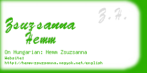 zsuzsanna hemm business card